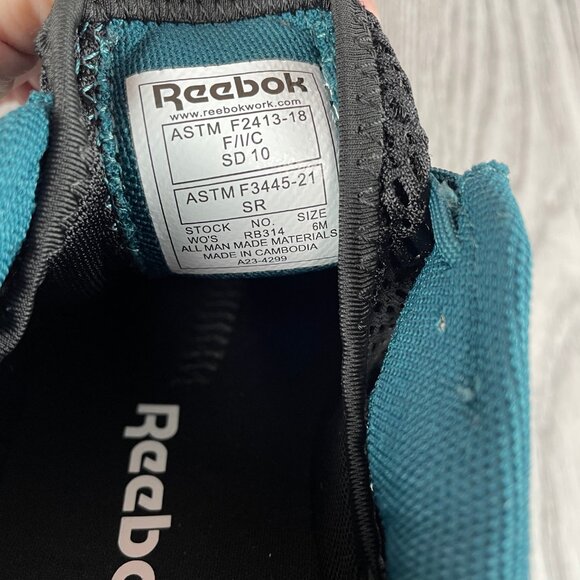 Reebok Women's Fusion Flexweave Safety Toe Athletic Work Shoe, Heritage Teal, 6 - Picture 5 of 7